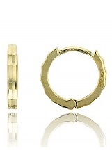 gorgeous gold high polished baby huggie earrings 